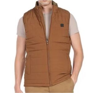 ARROW Quilted Fleece Lined Reversible Zip Vest Mens Size M